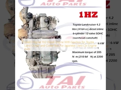 Moteur diesel d'origine 1HZ d'occasion avec boîte de vitesses pour Toyota Land Cruiser et Coster Bus Pour les pièces de moteur de voiture japonaise d'occasion