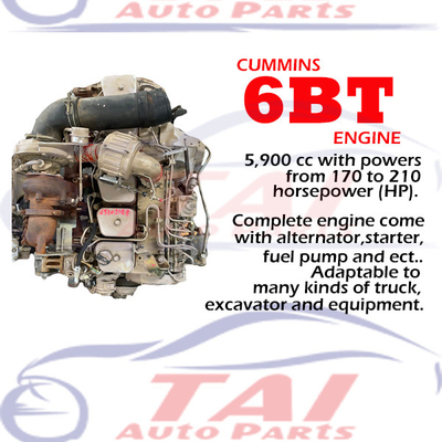 Good price Diesel 6BT Parties de moteur japonais Cummins Long Block Générateur de camion-bus en ligne
