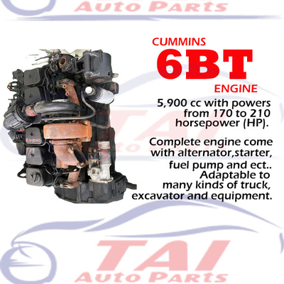 Good price Cummins 4BT 6BT moteur diesel d'occasion pièces de pièces d'excavatrice en ligne