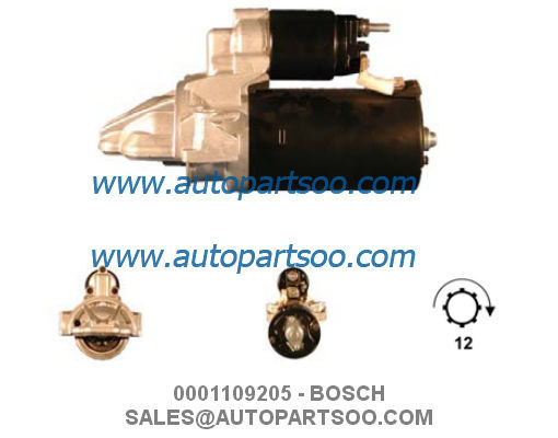 Bon prix 0001109205 0001109304 - Démarreur BOSCH 12V 2KW 12T MOTORES DE ARRANQUE en ligne