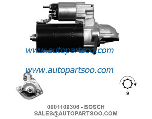 Bon prix 0001109306 0001109307 - Démarreur BOSCH 12V 2.5KW 9T MOTORES DE ARRANQUE en ligne
