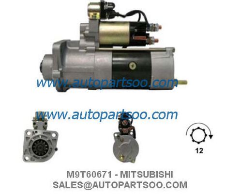 Bon prix M9T60671 M9T60672 - Démarreur MITSUBISHI 24V 5.5KW 12T MOTEURS D'ARRANQUE en ligne