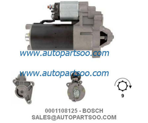 Bon prix 0001108125 0001108162 - Démarreur BOSCH 12V 1.4KW 9T MOTORES DE ARRANQUE en ligne